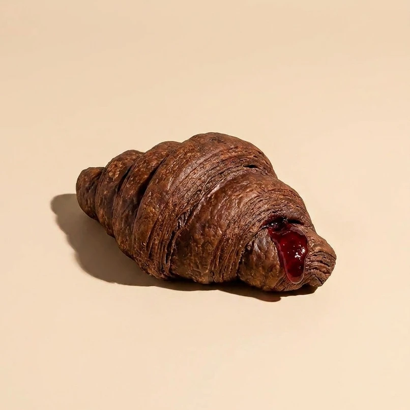 cornetto vegano cacao farcito all'amarena  -  - Chicchiamo Forlì