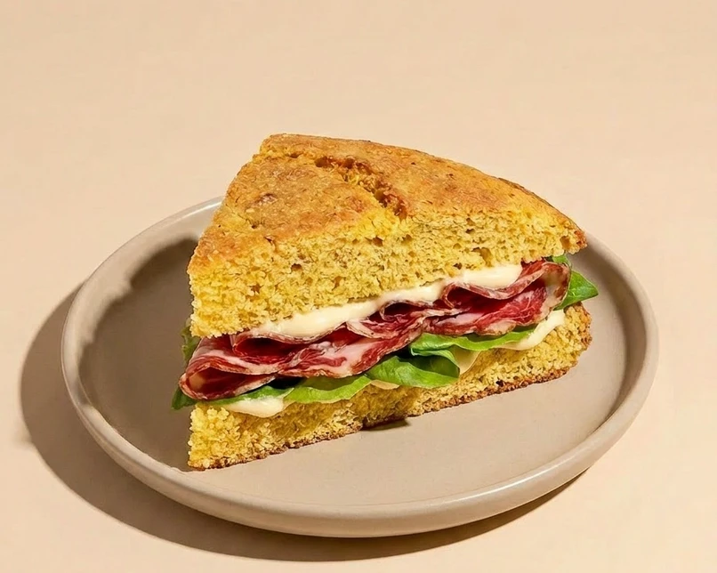 spicchio di mais  - maionese bio coppa sadurano e insalata - Chicchiamo Forlì