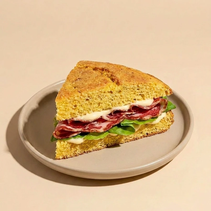 spicchio di mais  - maionese bio coppa sadurano e insalata - Chicchiamo Forlì
