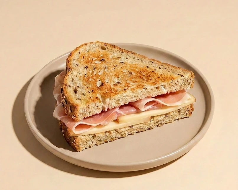 Spicchio multicereali  - prosciutto crudo e formaggio bio sadurano - Chicchiamo Forlì