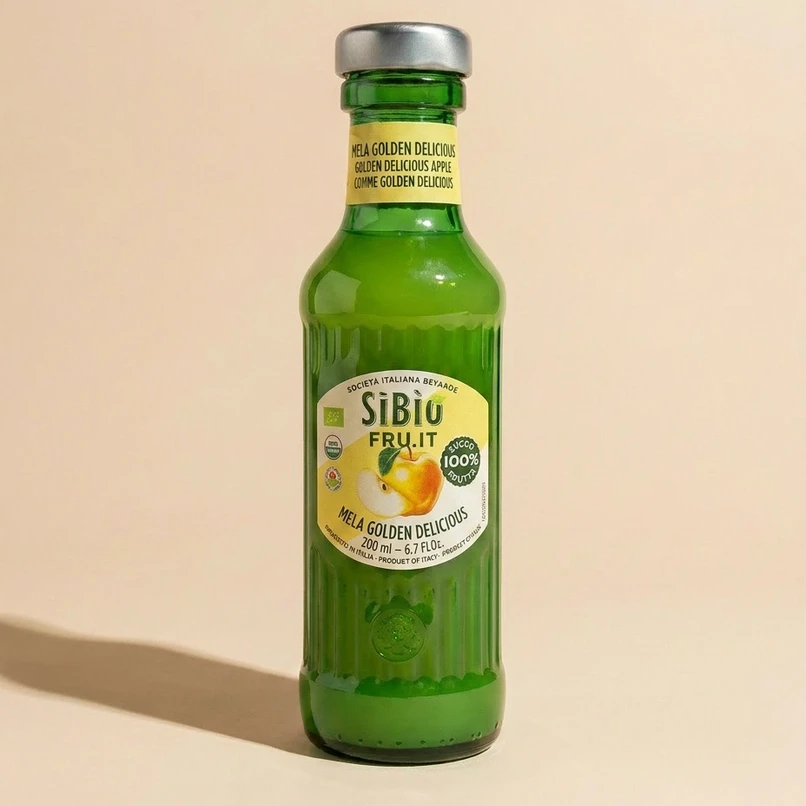 succo di mela golden  - succo 100% frutta biologica senza zuccheri aggiunti - Chicchiamo Forlì