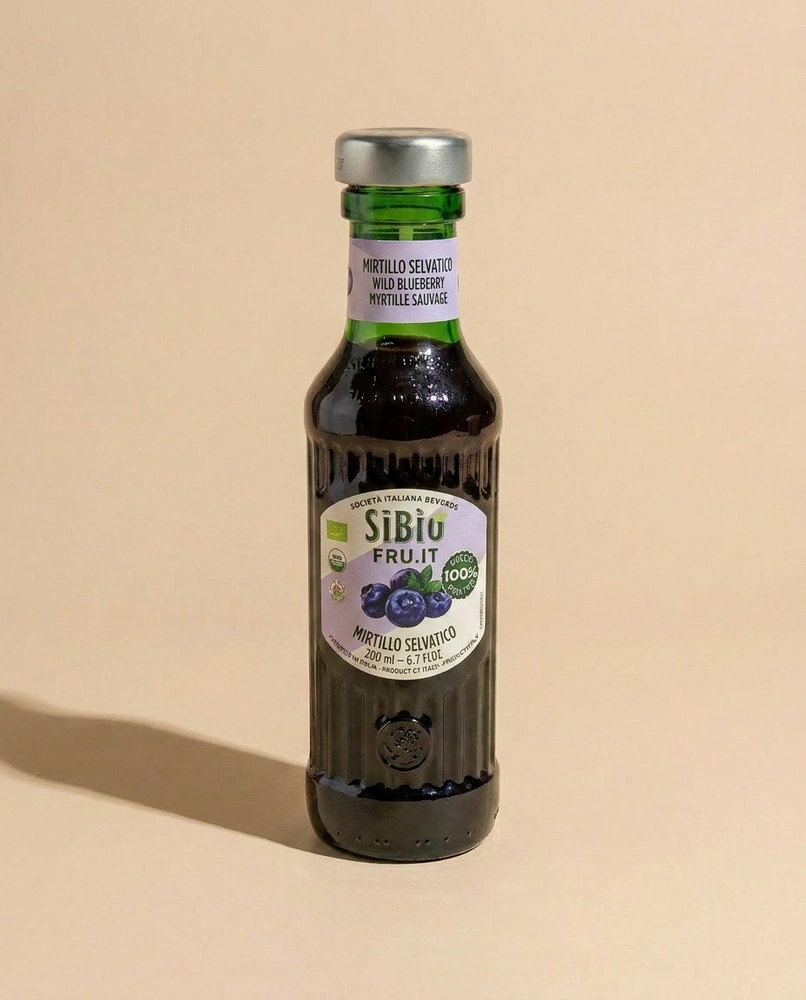 succo di mirtillo selvatico  - succo 100% frutta biologica senza zuccheri aggiunti - Chicchiamo Forlì