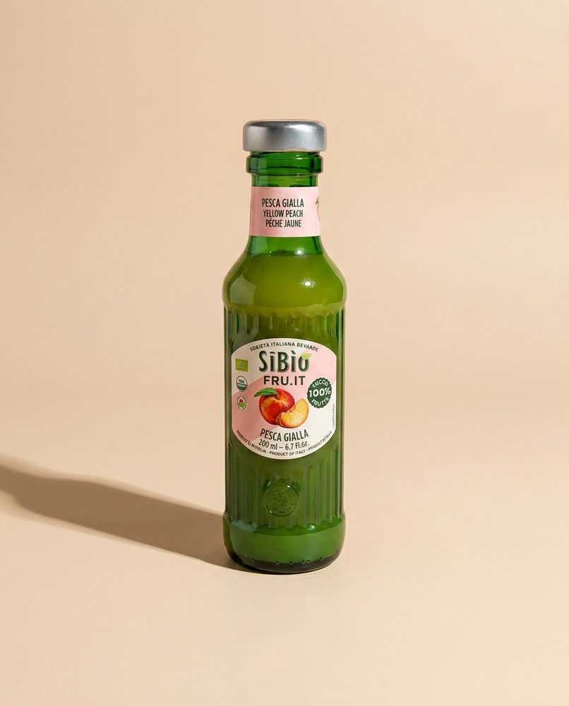 succo di pesca gialla  - succo 100% frutta biologica senza zuccheri aggiunti - Chicchiamo Forlì
