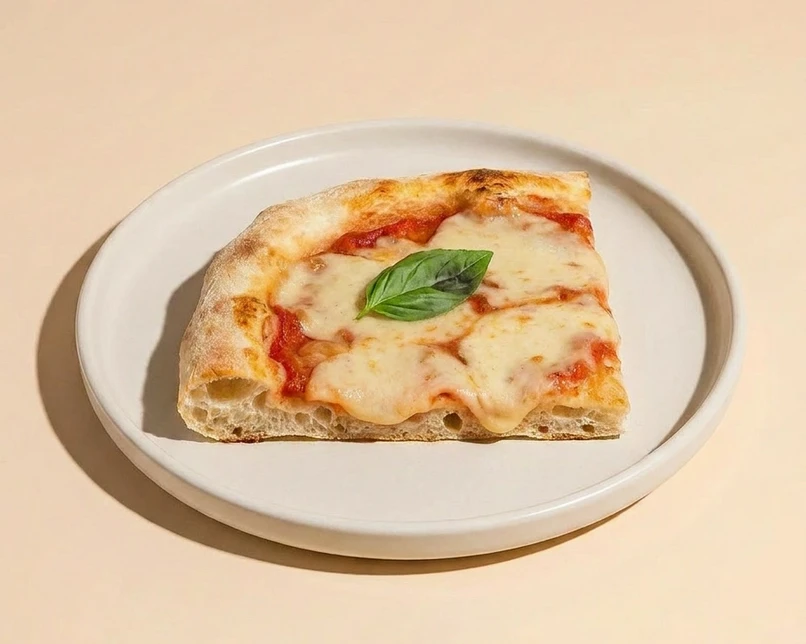 trancio di pizza margherita  - biologica con mozzarisella - Chicchiamo Forlì