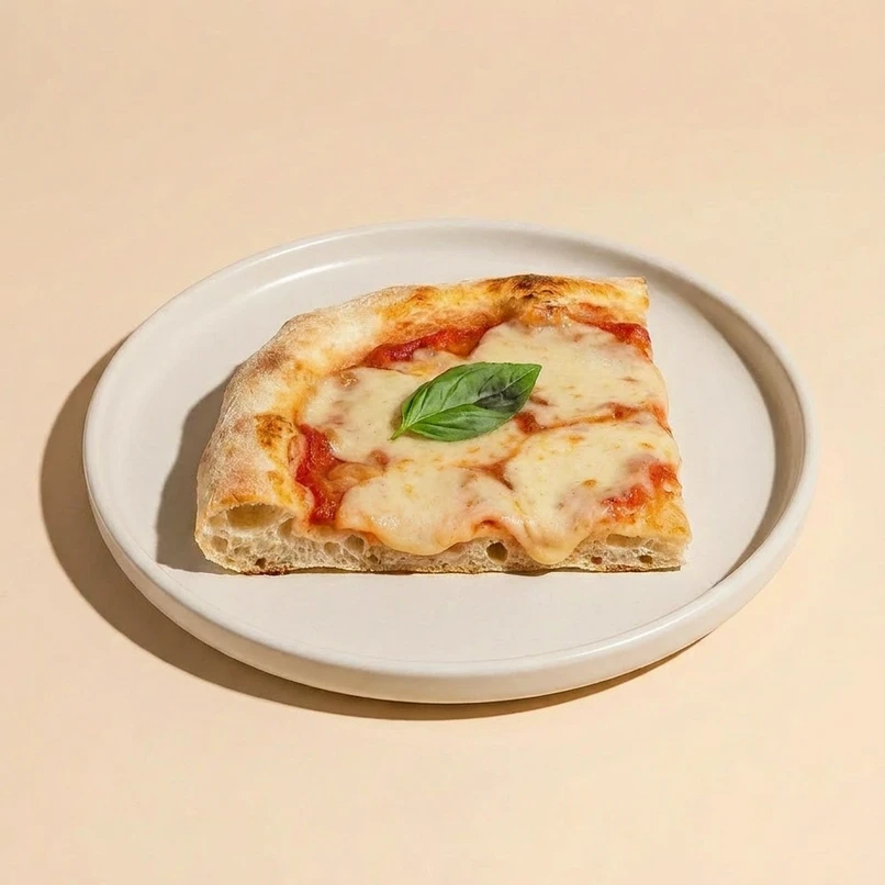 trancio di pizza margherita  - biologica con mozzarisella - Chicchiamo Forlì