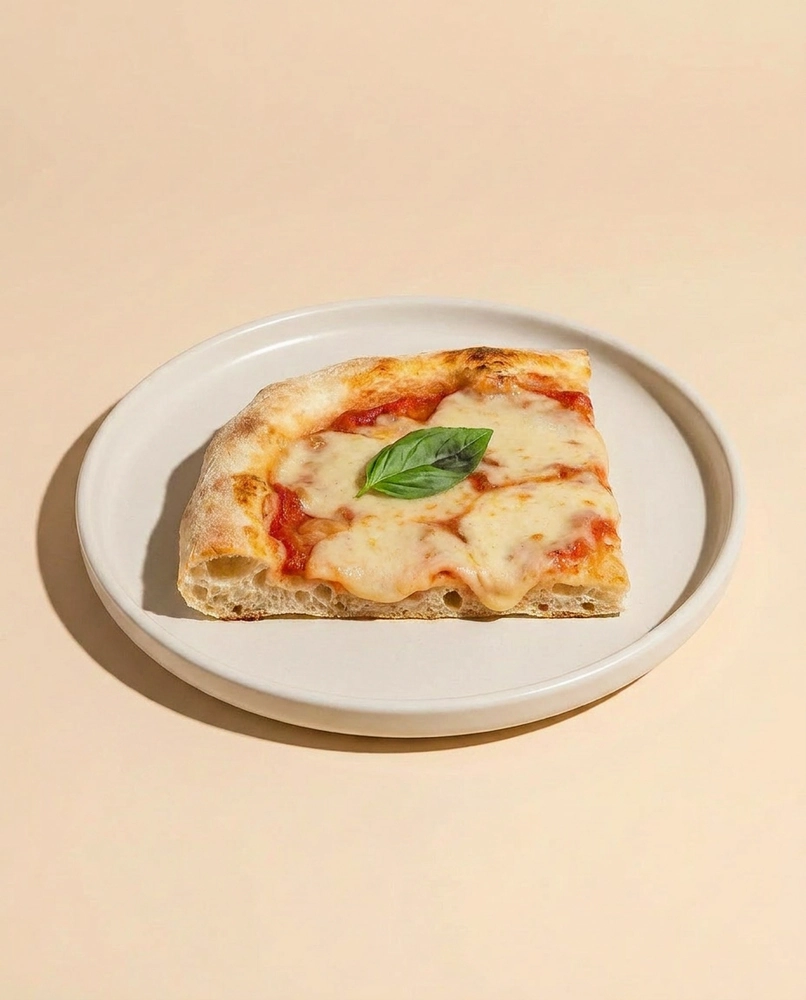 trancio di pizza margherita  - biologica con mozzarisella - Chicchiamo Forlì